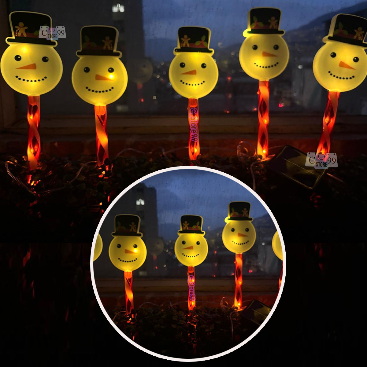 Miniatura 8 de Copos De Nieve Luz Solar Navidad